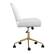Alt View 20. Martha Stewart - Tyla Faux Leather Office Chair - White Faux Leather/Polished Brass.