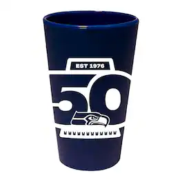 WinCraft - Seattle Seahawks 50th Season 16oz. Silicone Pint Glass - Multicolor