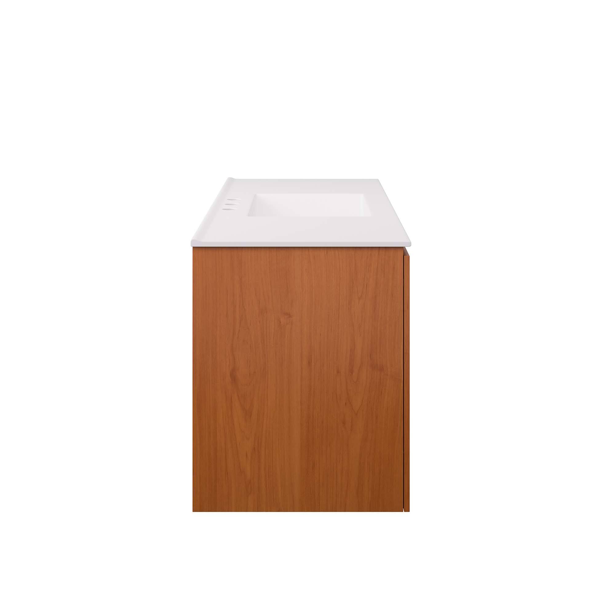 Alt View 1. Modway - Scenic Wall-Mount Bathroom Vanity Basin Included by Modway - Cherry White.