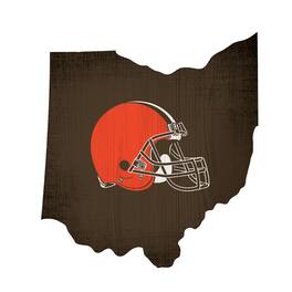 Fan Creations - Cleveland Browns 12" Logo State Sign - Multicolor