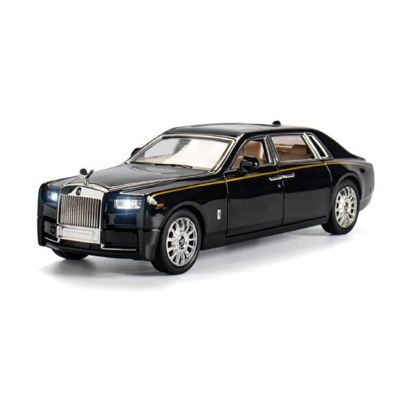 Front. Circuit Terra - GLOSSY BLACK ALLOY DIE-CAST MODEL CAR - Glossy Black.