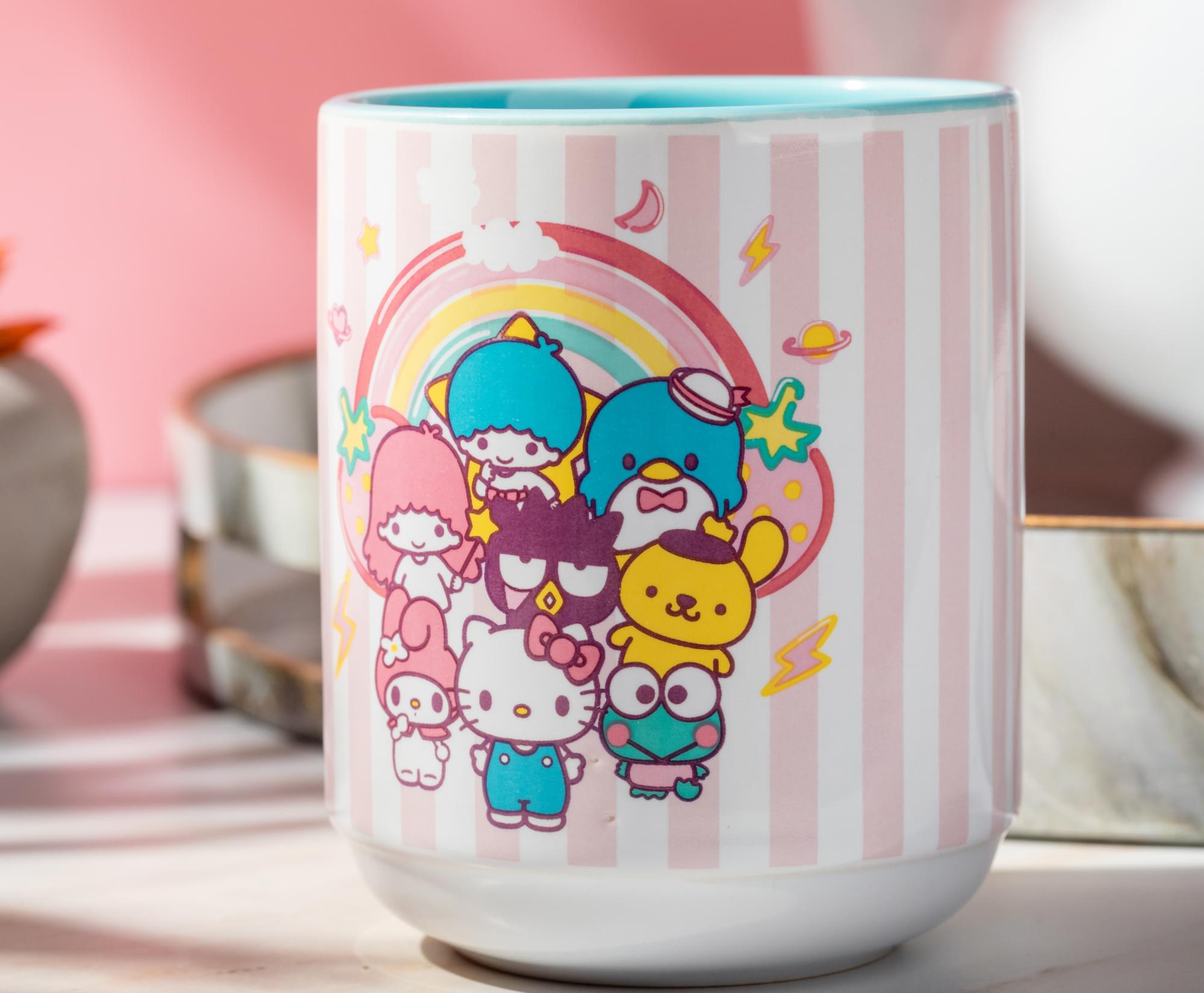 Alt View 4. Silver Buffalo - Sanrio Hello Kitty and Friends Asian Ceramic Tea Cup | Holds 12 Ounces - Pink.
