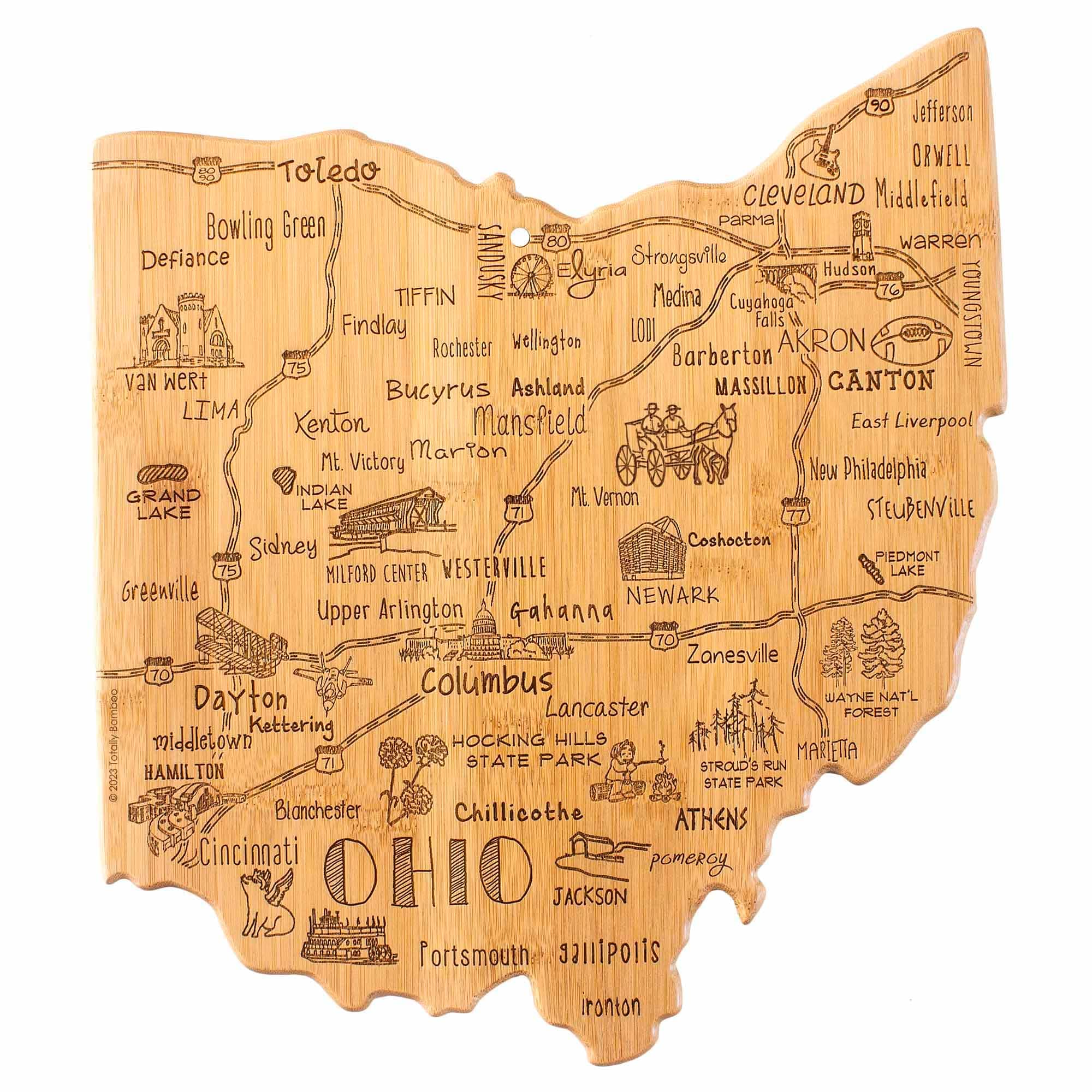 "Totally Bamboo - Destination Ohio Cutting Board, 12"" x 13-1/2""" price history on PriceWatchPro