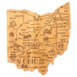 Totally Bamboo - Destination Ohio Cutting Board, 12" x 13-1/2"