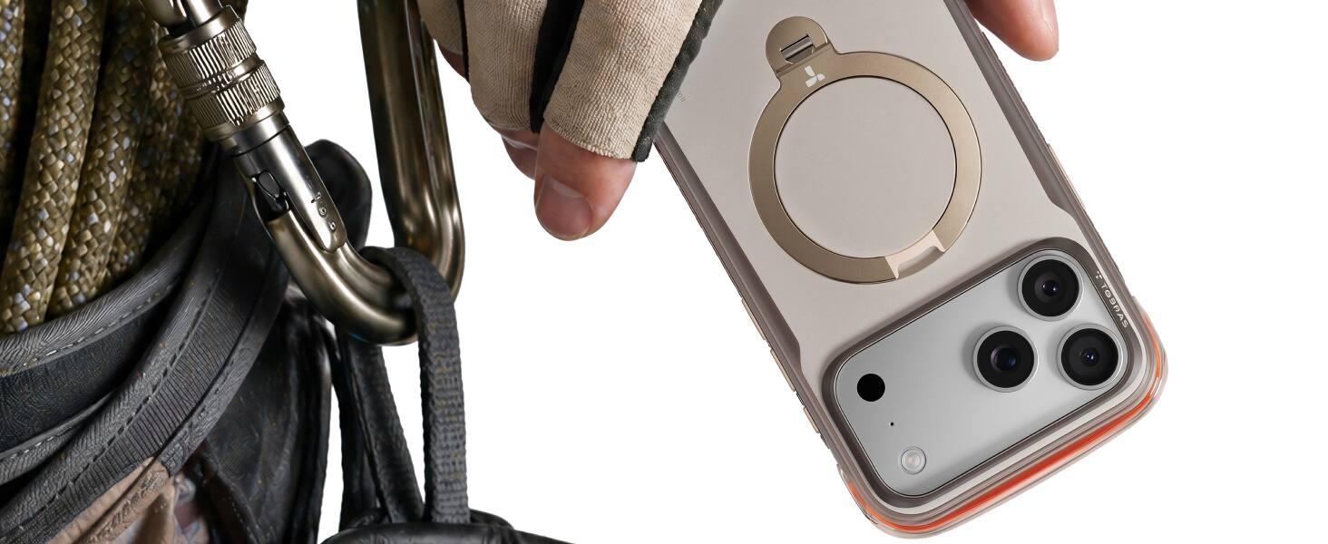 Alt View 6. TORRAS - TORRAS Ostand Q3 Air Pro iPhone 17 Pro Case: 16.4FT Drop, 180° Kickstand, MagSafe - Alpine Marble - Alpine Marble.