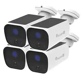 Toucan - Solar Wireless Security Camera S5 4-pack - White