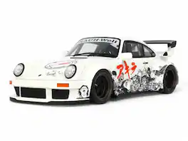 2024 RWB Akira White with Graphics "Akira" (1988) Movie 1/18 Model Car by GT Spirit