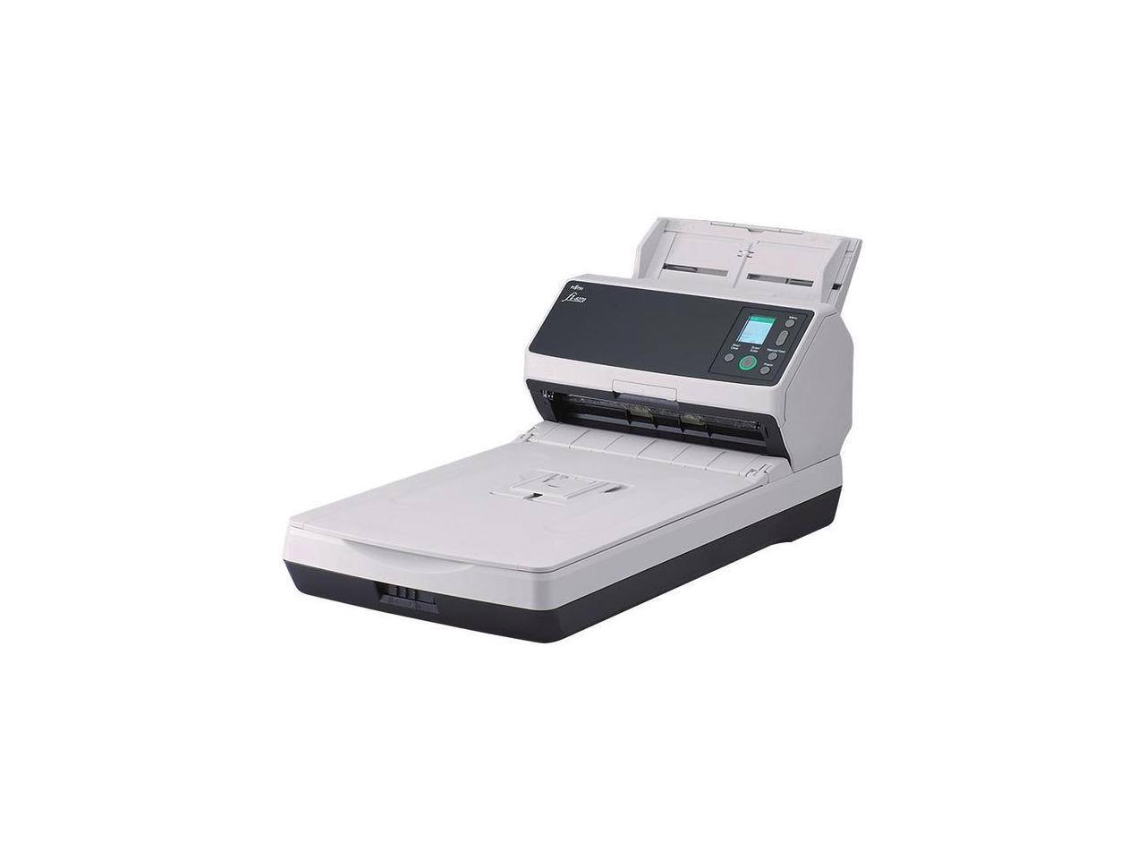 Alt View 4. Ricoh - RICOH fi-8270 PA03810-B555 USB 3.2/Ethernet Interface Flatbed High-Speed Color Duplex Document Scanner with Flatbed - Black and White.