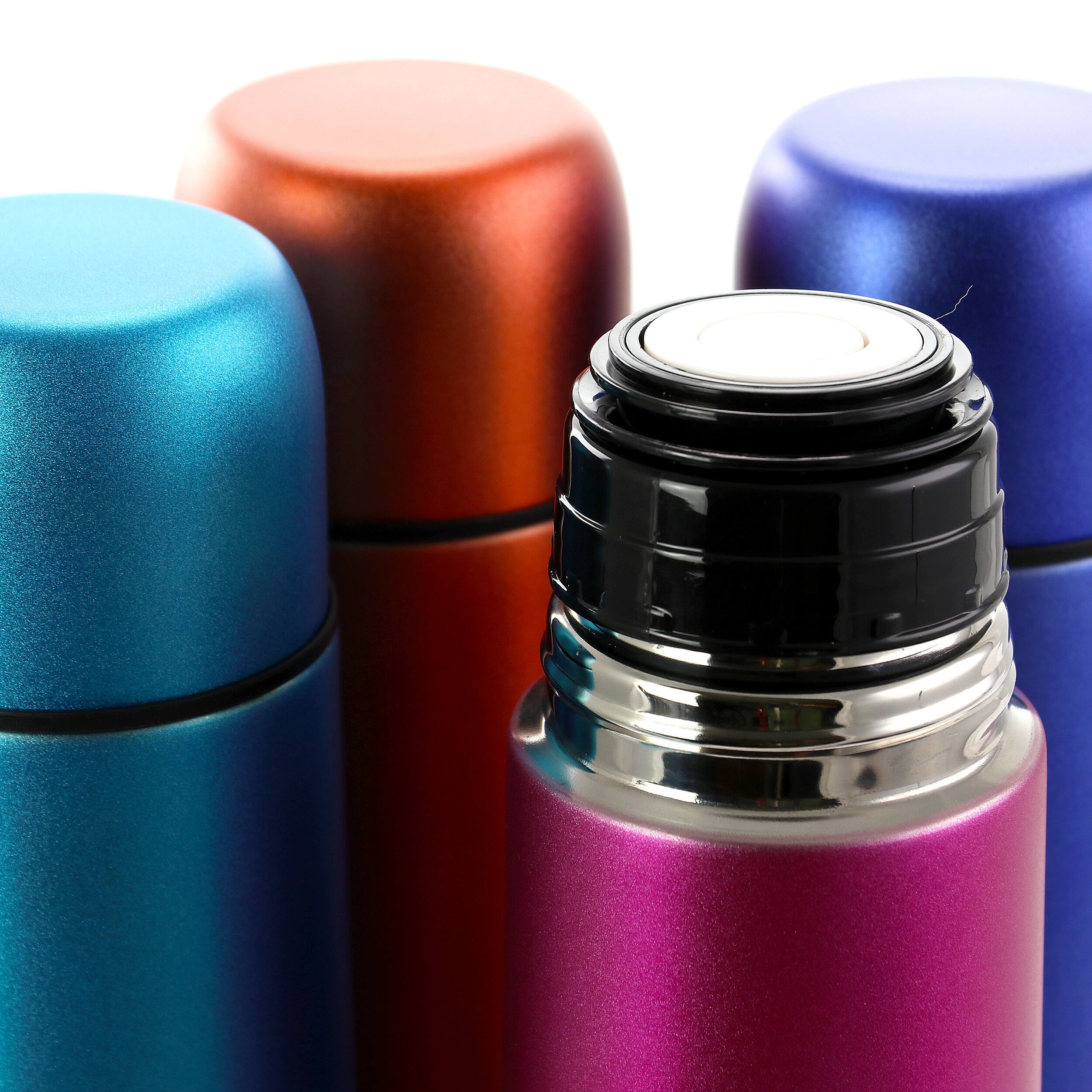 Alt View 3. Mr. Coffee - Mr. Coffee Luster Javelin 4 Piece 16 Ounce Stainless Steel Thermal Travel Bottle Set in Assorted Colors - Assorted.