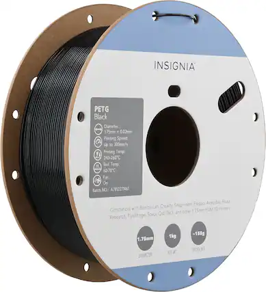 INSIGNIA PETG Black
Diameter: 1.75mm ± 0.02mm
Printing Speed: Up to 300mm/s
Printing Temp: 240-260°C
Bed Temp: 60-70°C
Fan: On
Batch NO: A7812271461
Compatible with Bambu Lab, Creality, Snapmaker, Elegoo, AnyCubic, Prusa, Research, Flashforge, Sovol, Qidi Tech, and other 1.75mm FDM 3D Printers
1.75mm
1kg NET WT.
~155g SPOOL WT.