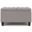 Alt View 12. Simpli Home - Harrison Small Square Coffee Table Storage Ottoman - Cloud Grey.