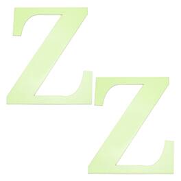 Unique Bargains - 2pcs 3D 3.9" Letter Z Mirror Wall Sticker, Self-Adhesive Glow in the Dark for DIY Party Wedding Room Decoration - Green