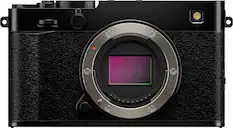 Front. Fujifilm - X-E5 Mirrorless Camera Body - Black.