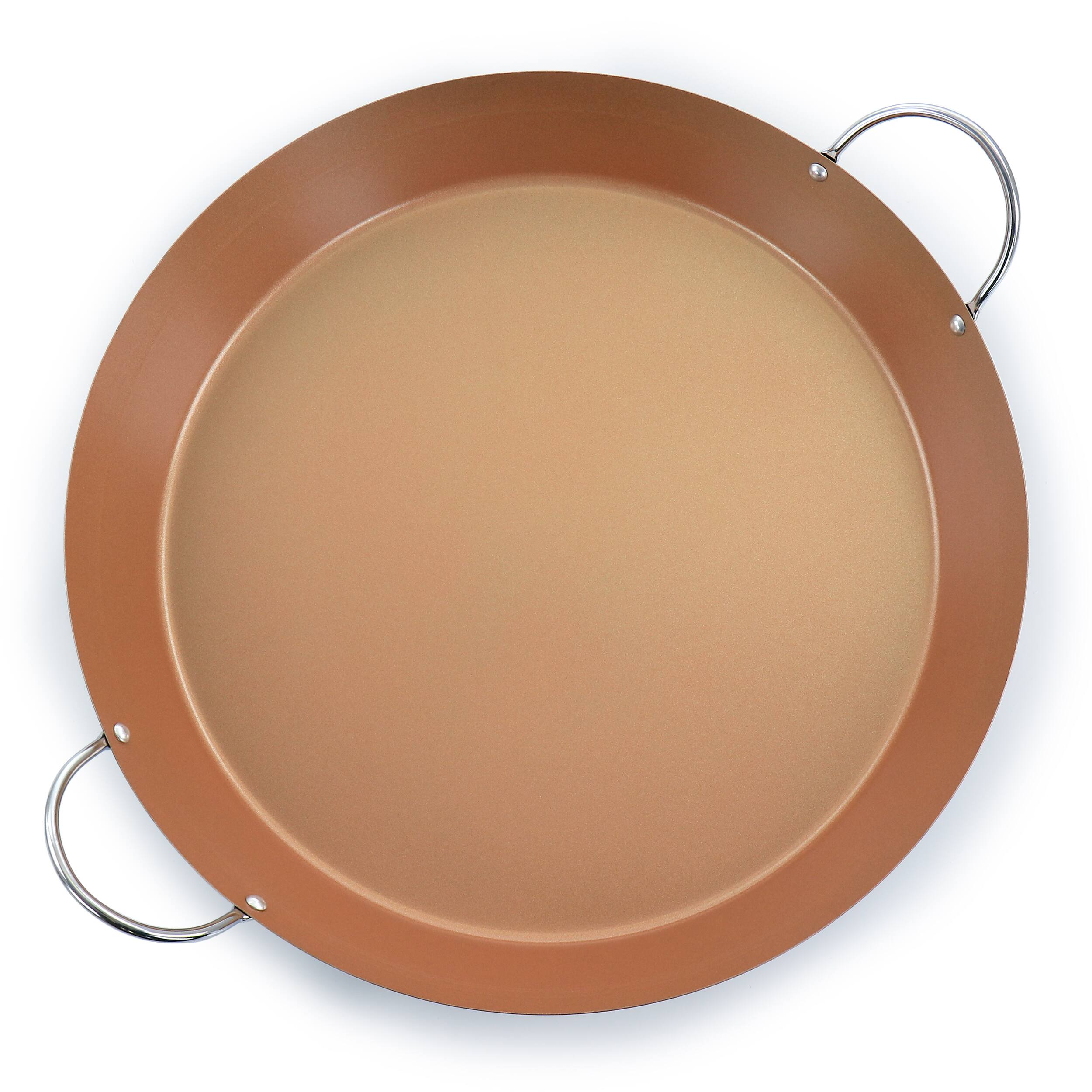 Alt View 7. Oster - Oster Stonefire Carbon Steel Nonstick 16 Inch Paella Pan in Copper - Copper.