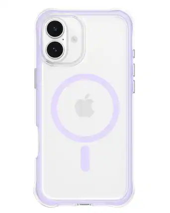 Front. Ornarto - ORNARTO Air Case for iPhone 16 Plus Clear, Compatible with MagSafe, Military-Grade Drop Protection Cover-Purple - Purple.