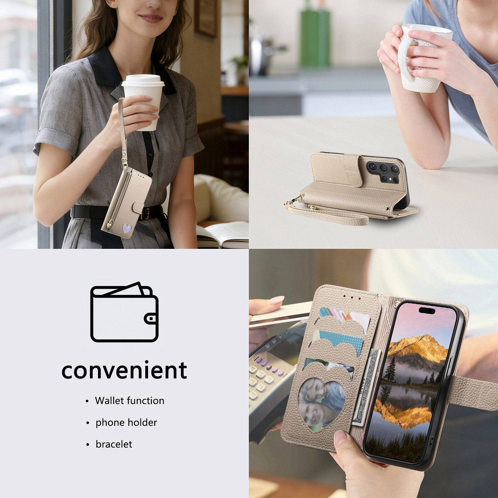 convenient - Wallet function phone holder bracelet