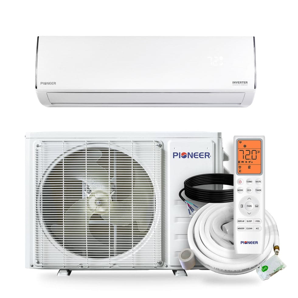 Pioneer - Diamante Essenza 1-Zone 9,000 BTU 20 SEER2 Ductless Mini-Split Inverter Heat Pump with 16 Ft. Lines 110/120V - White