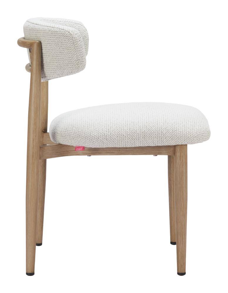 Alt View 2. Hivvago - Bege Dining Chair White - White.