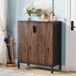 Tribesigns - Office Storage Cabinet, For Everyday Organization in Workspaces and Office Reception Areas - Brown