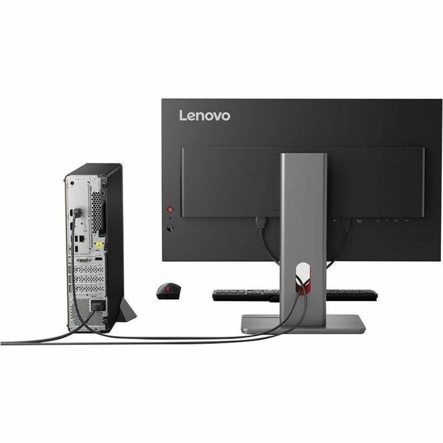 Alt View 4. Lenovo - Lenovo ThinkCentre M70s Gen 6 12YK001AUS Desktop AI Computer - Intel Core Ultra 5 225 - 16 GB - 512 GB SSD - Small Form - Black.