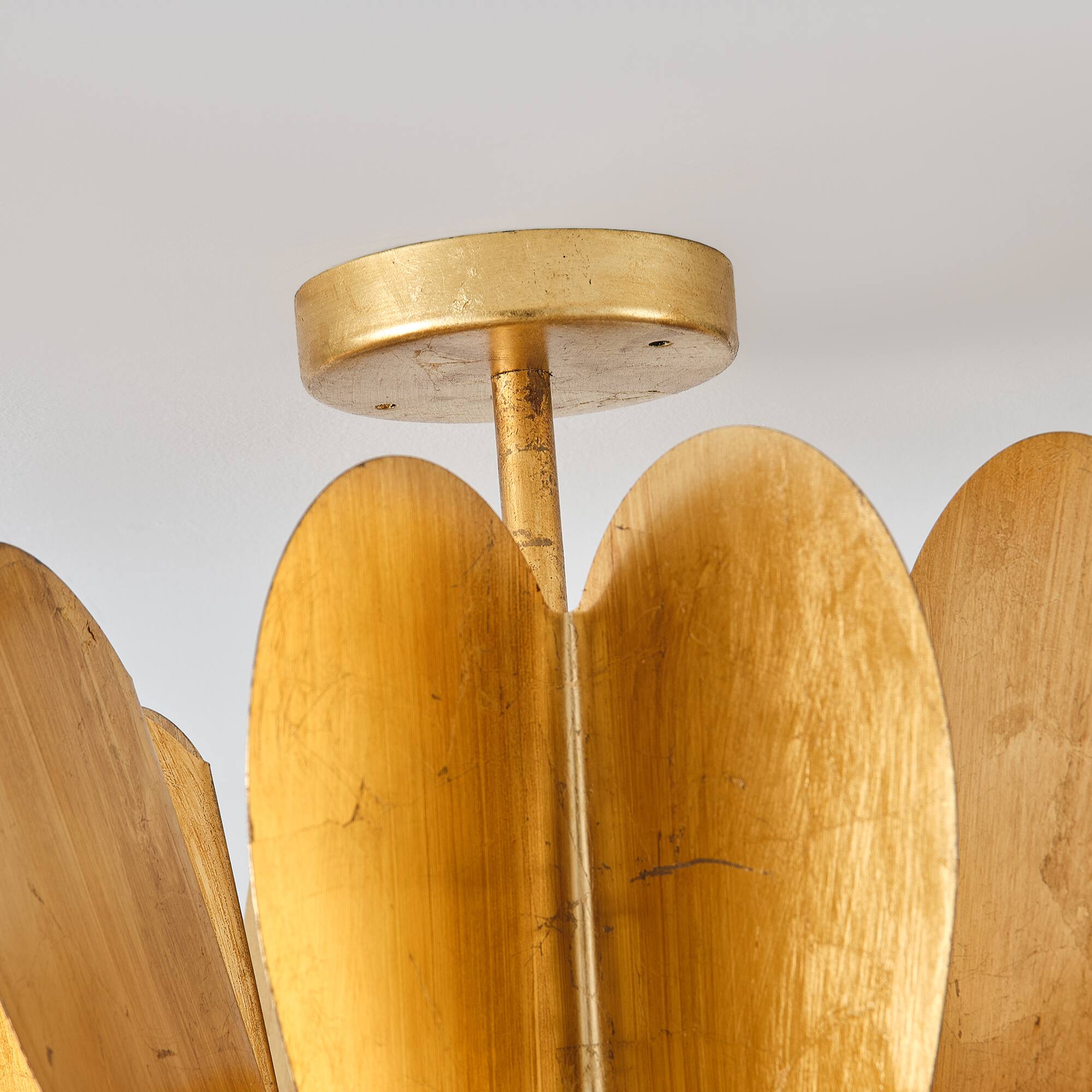 Alt View 6. Parrot Uncle - 19.3 in. 6-Light Gold Semi-Flush Mount Ceiling Light - Gold.