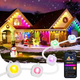 Linkind - Smart Permanent Outdoor Lights, 100ft 72 LEDs, RGBTW, IP67 Waterproof, Holiday & Daily Use