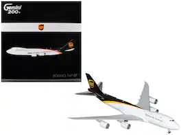 Boeing 747-8F Commercial Aircraft "UPS Worldwide Services" White with Brown Tail "Gemini 200" 1/200 Model by GeminiJets