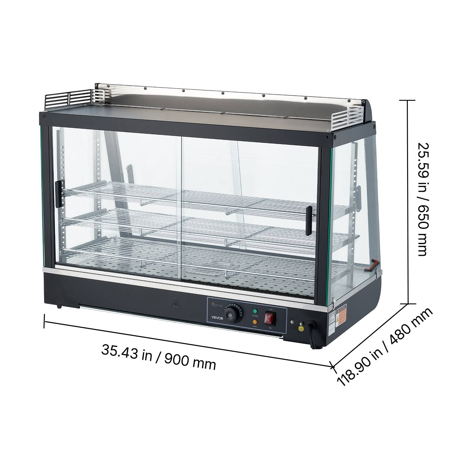 25.59 in / 650 mm  
35.43 in / 900 mm  
118.90 in / 480 mm