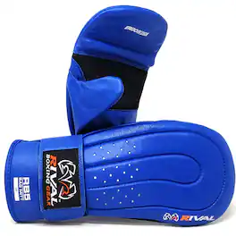 RIVAL - Boxing RB5 Hook and Loop Bag Glove Mitts - Large - Blue