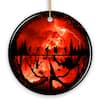 Front. OrnamentallyYou - Welcome to the Upside Down Ornament, Vintage Horror Halloween Gift - Multi-colored.