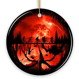 OrnamentallyYou - Welcome to the Upside Down Ornament, Vintage Horror Halloween Gift - Multi-colored