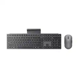Lenovo - 700 Modern Wireless Keyboard & Mouse Combo, 2.4GHz Dongle, Dual Bluetooth, AES-128, 36-Month Battery - Luna Grey