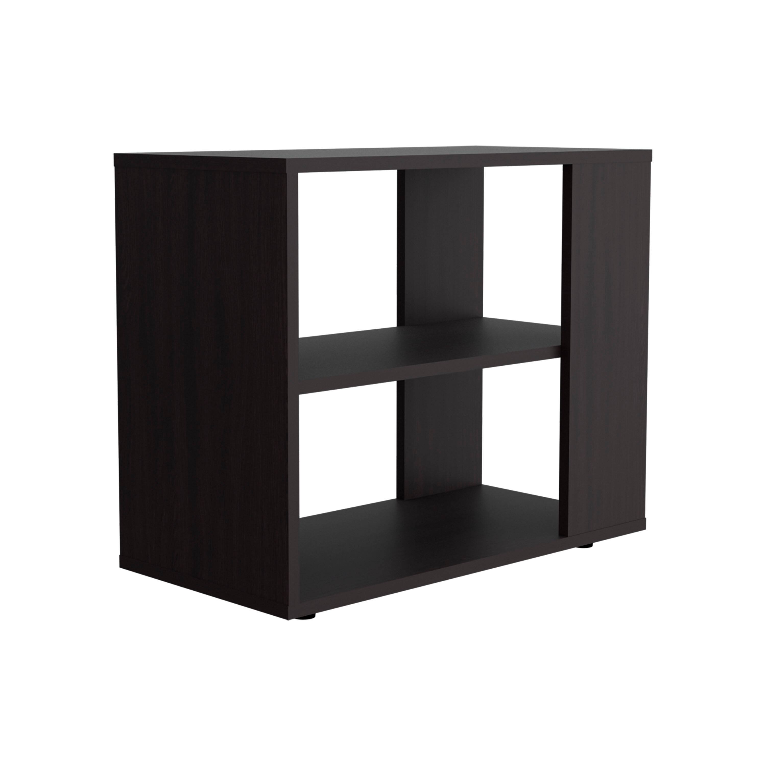 Alt View 2. TuHome - Gardin High Side Table , End Table, Sofa Table with Two Shelves and a Minimalist Desgin, Living Room or Bed Room - Black Wenge.
