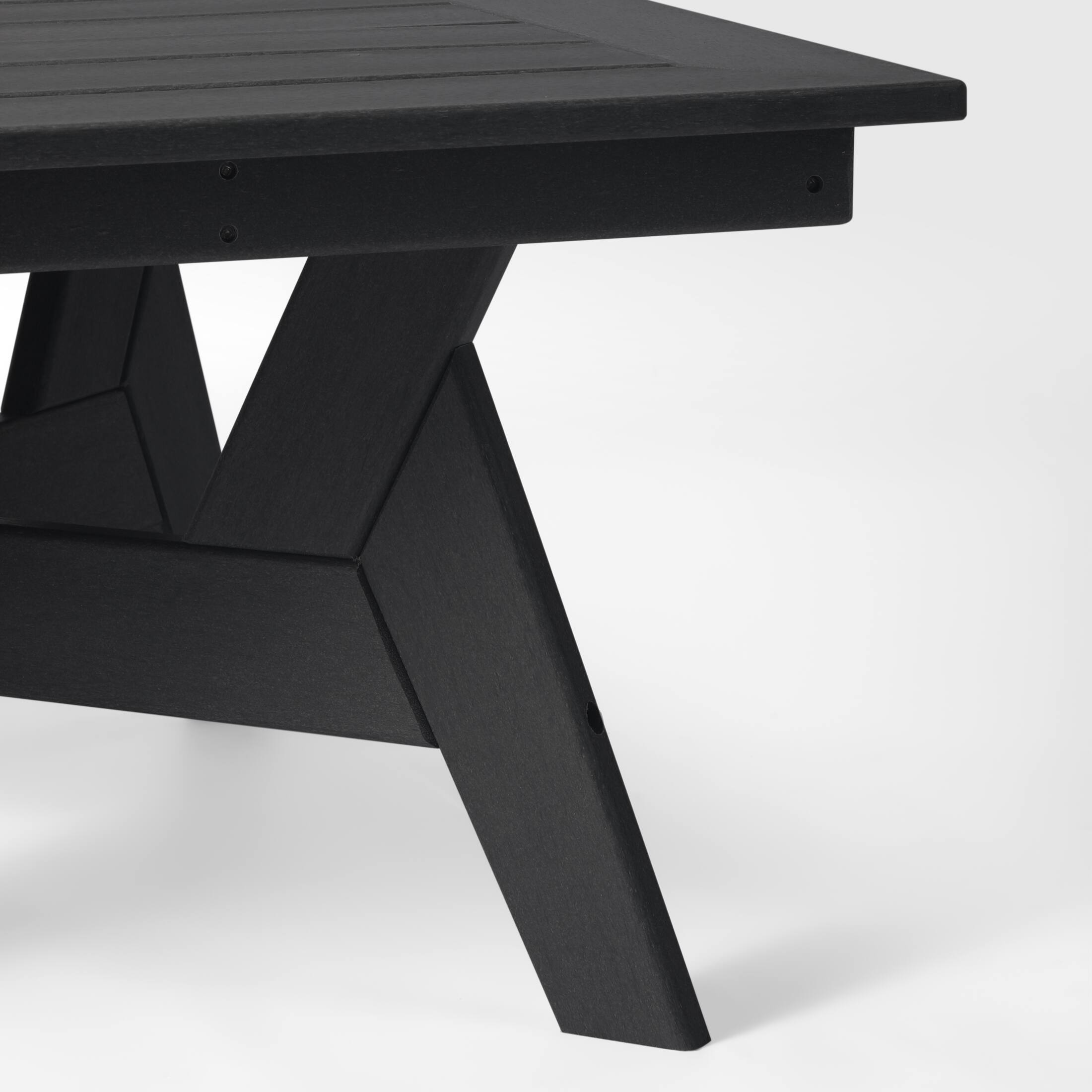 Alt View 2. WestinTrends - WestinTrends Avalon Modern Low Outdoor Patio Square HDPE Coffee Table - Black.