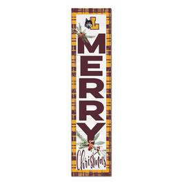 Jardine - Loyola Chicago Ramblers 12'' x 48'' Outdoor Merry Christmas Leaner - White