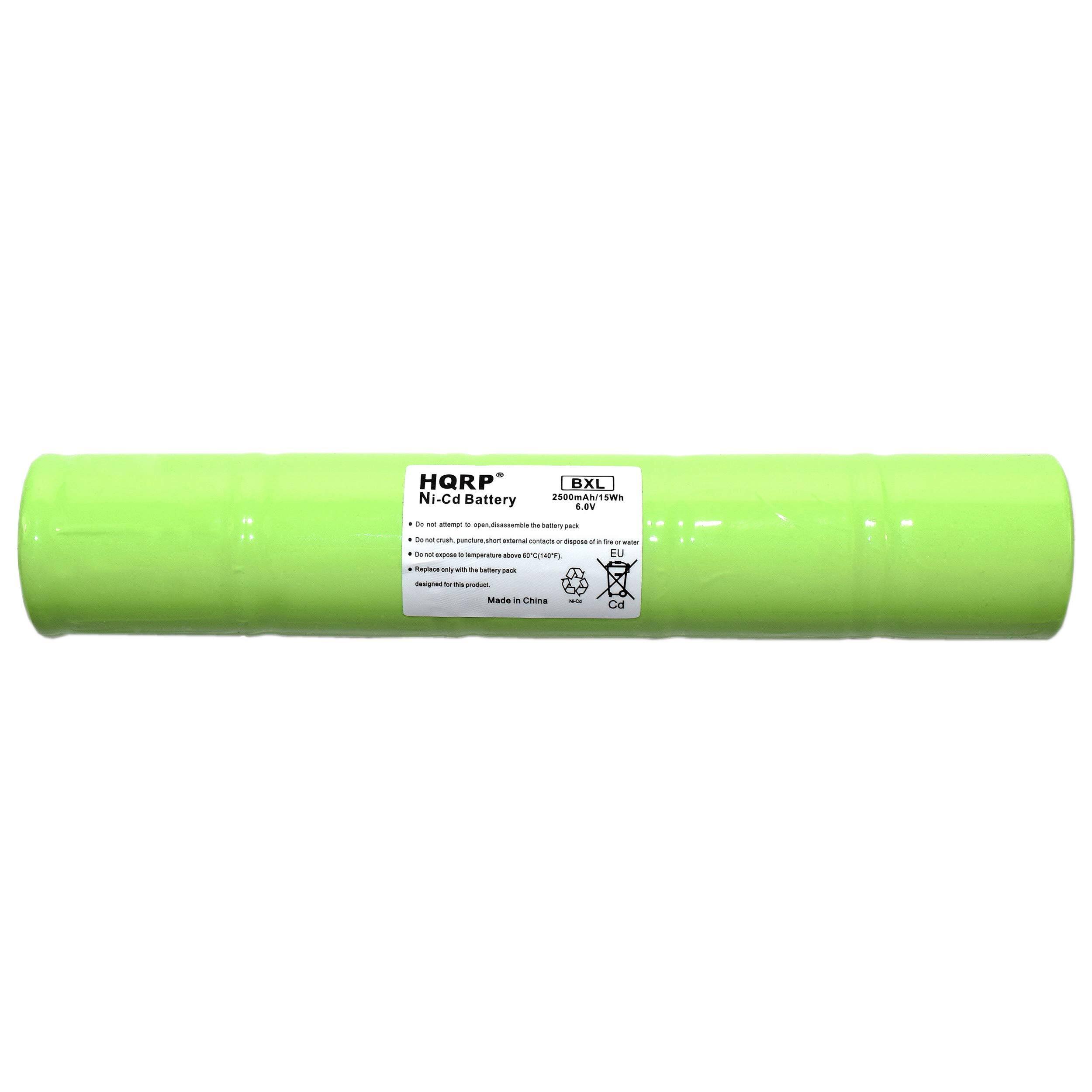 HQRP Ni-Cd Battery BXL 2500mAH/15Wh

- Do not attempt to open, disassemble or dispose of in fire or water.
- Do not crush, puncture, short external contacts or dispose of in fire water.
- Do not expose to temperatures above 60°C (140°F).
- Replace only with the battery pack designed for this product.
- Made in China

EU
Cd