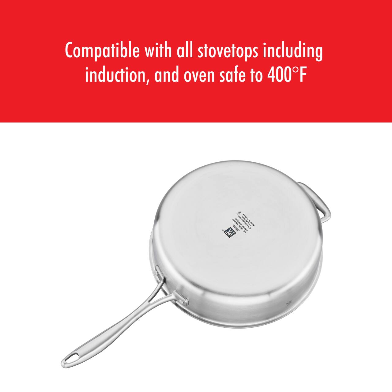 Compatible with all stovetops including induction, and oven safe to 400°F