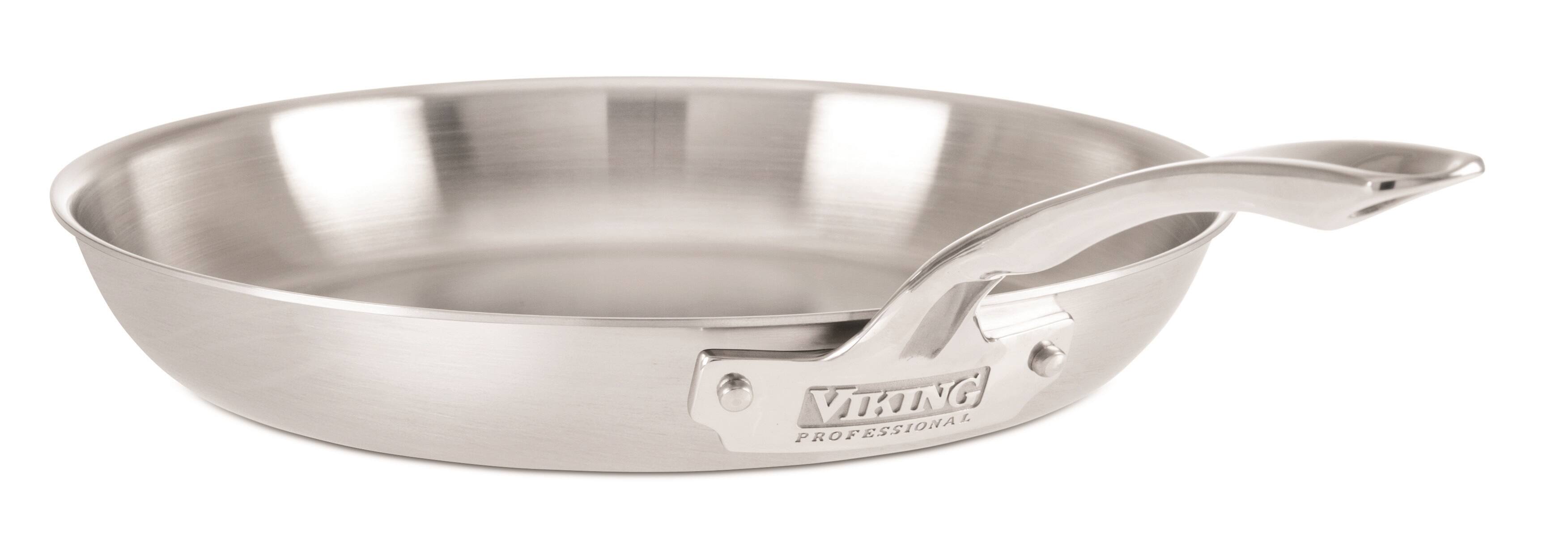Angle. Viking - Professional 5 Ply 12" Fry Pan - Satin.