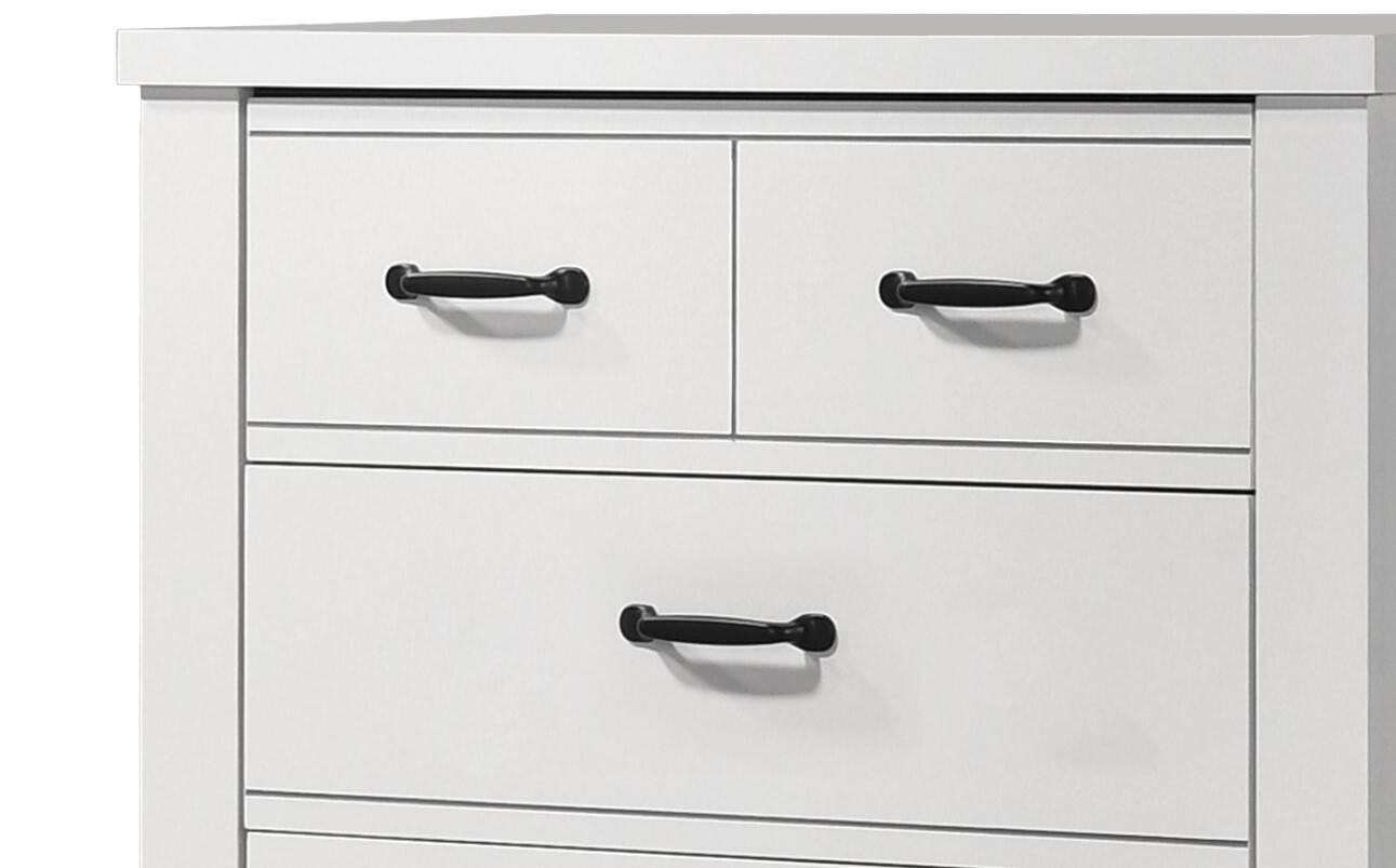 Alt View 1. TinyHomie - Cassini 31in White 5-Drawer Chest - White.