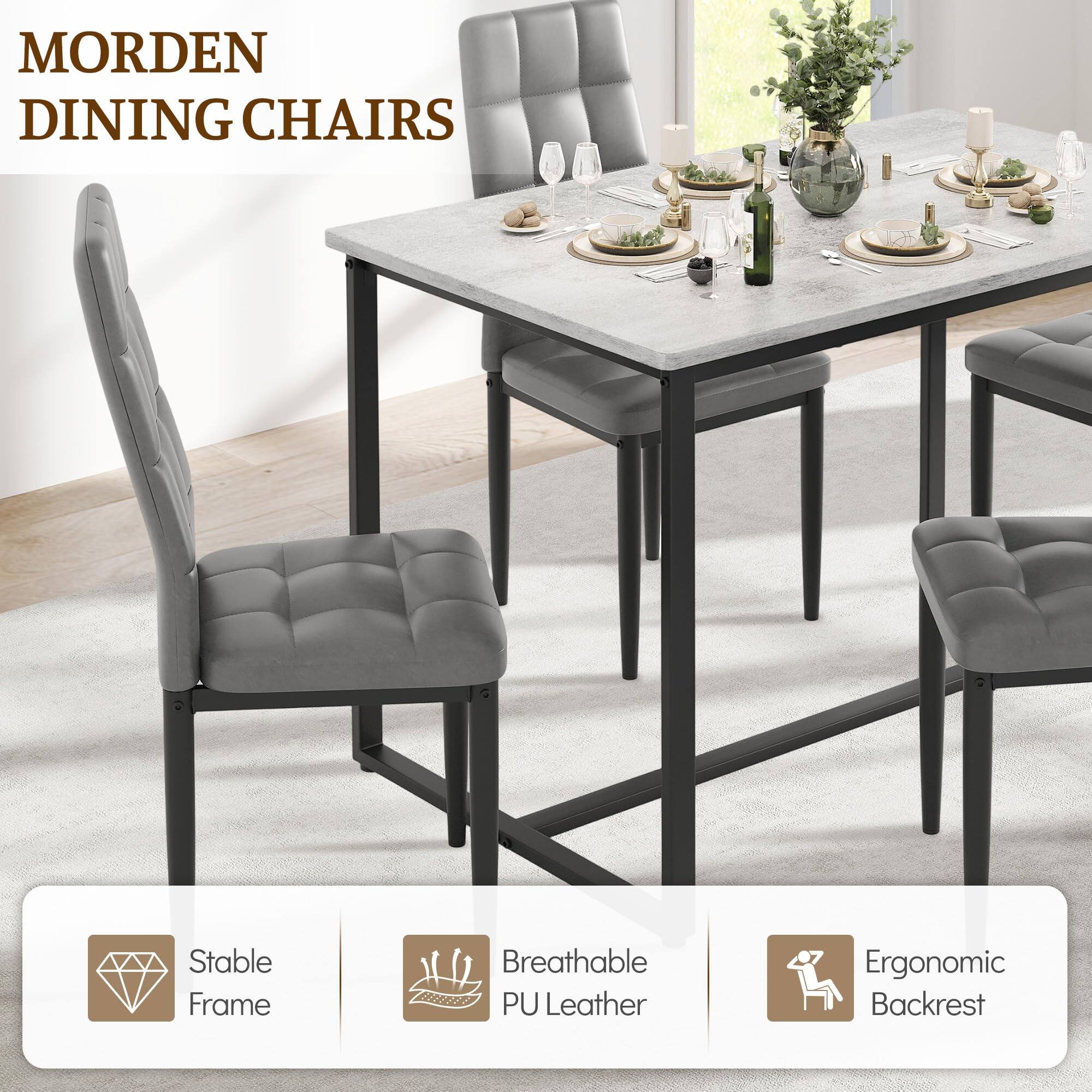 Morden Dining Chairs

- Stable Frame
- Breathable PU Leather
- Ergonomic Backrest