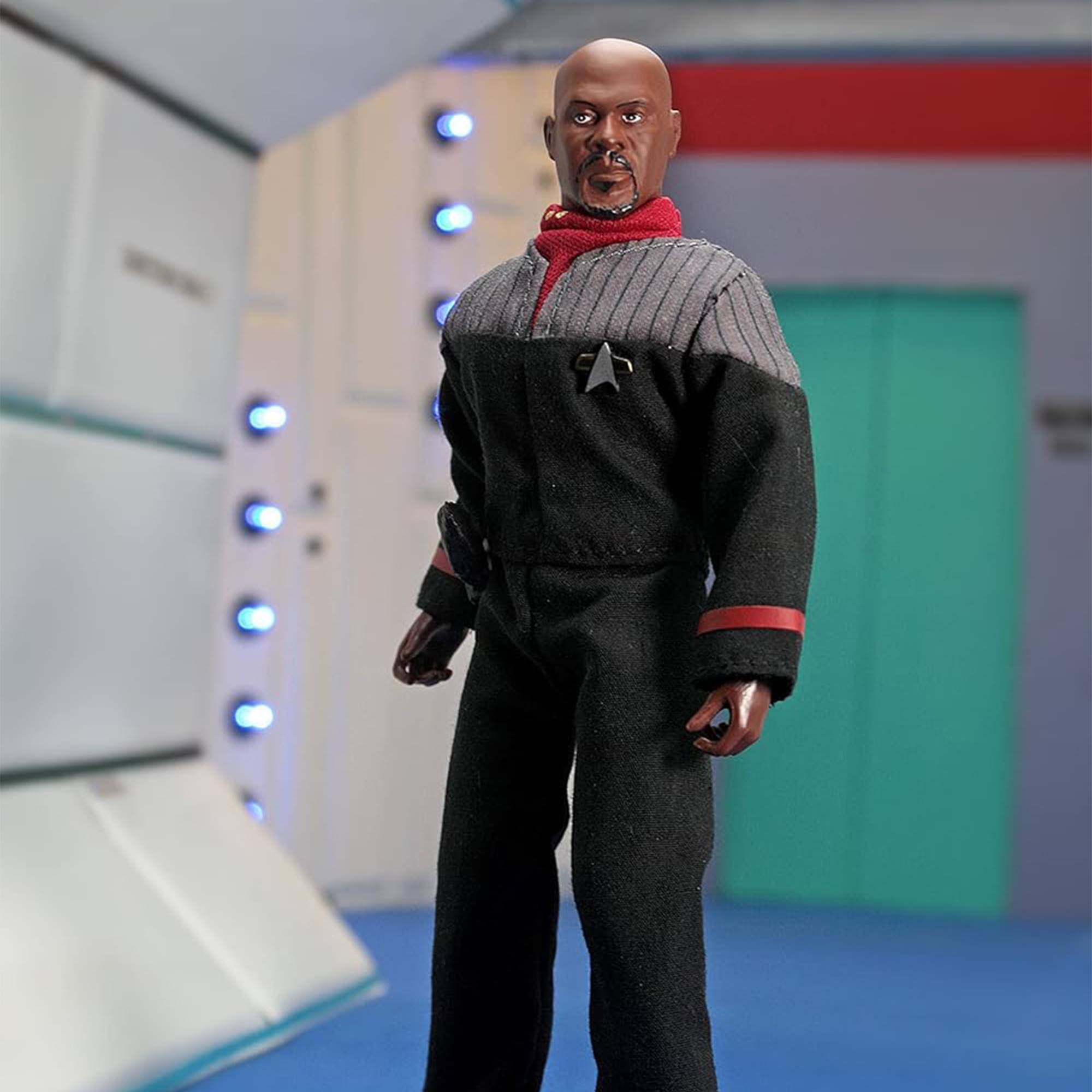 Alt View 4. Mego - Mego Star Trek Deep Space Nine Captain Sisko 8 Inch Action Figure - Black.