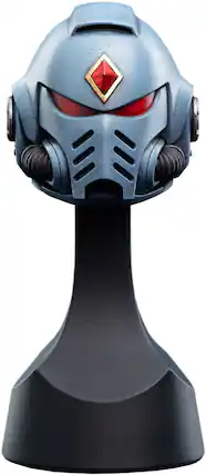 Front. Weta Workshop - WETA Workshop Mini Prop Replica - Warhammer 40,000 - Space Wolves Miniature Helmet - COLLECTIBLES - Multicolor.