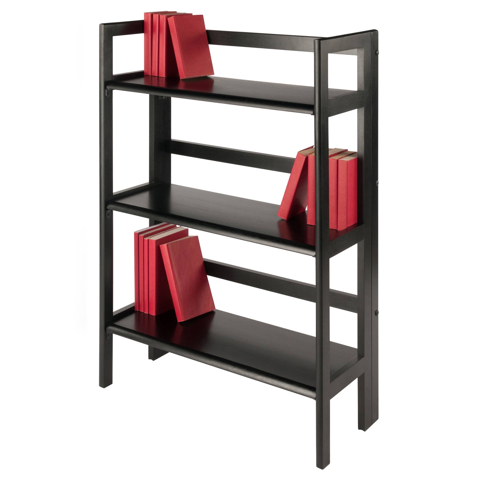 Alt View 8. Winsome Wood - Terry 3-Tier Foldable Shelf, Stackable - Black.