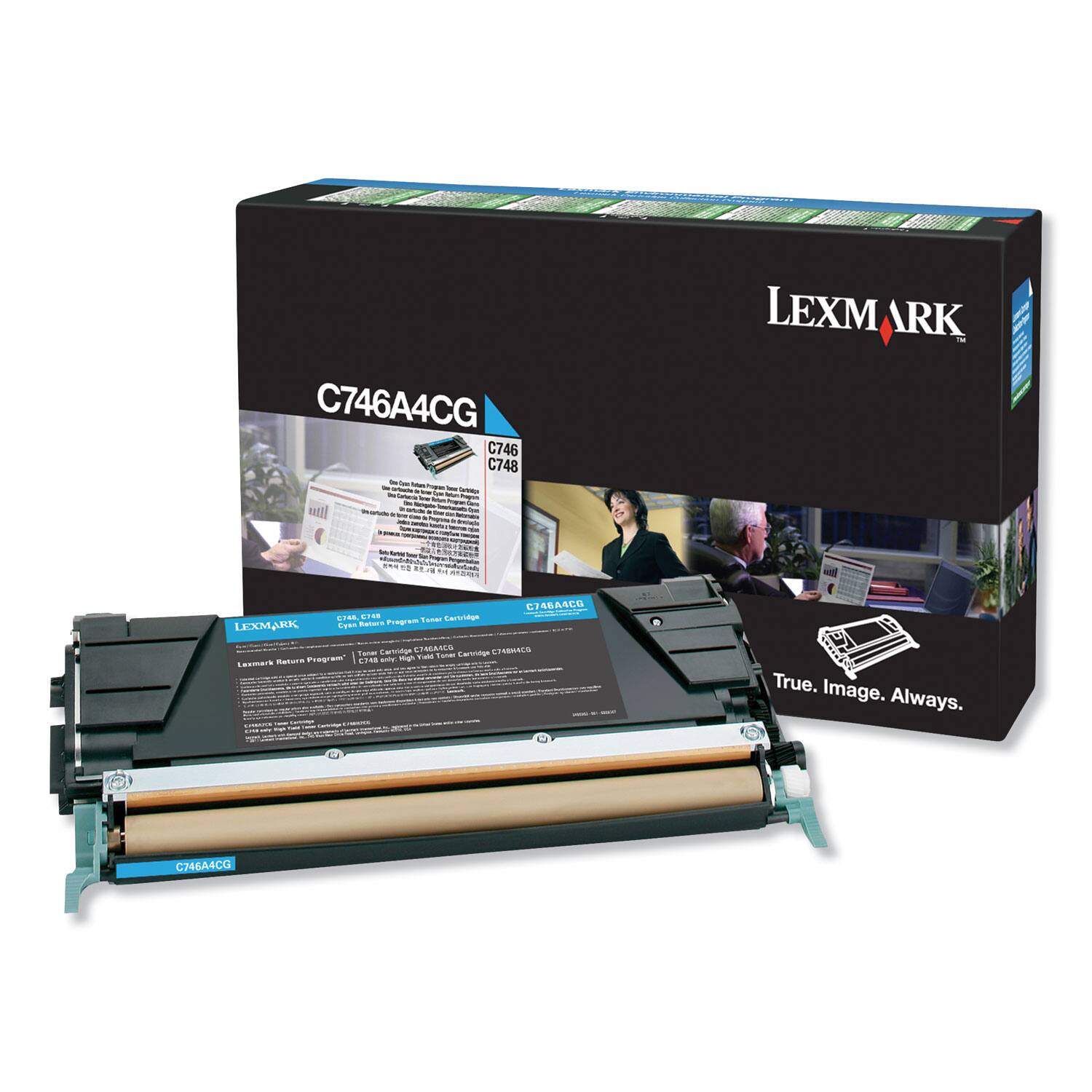 C746A4CG  
C746  
C748  

LEXMARK ARK  

LEXMARK  
True. Image. Always.  

C746A4CG  
C746  
C748  

LEXMARK Return Program  
Toner Cartridge C746A4CG  
Toner Cartridge C746A4CG  

LEXMARK  
True. Image. Always.