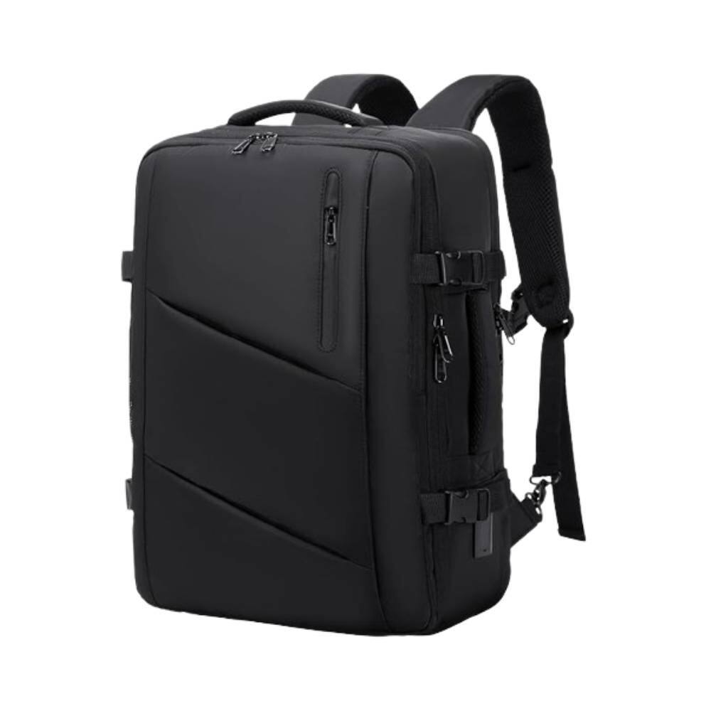 Front. Circus Cirle - Circus Cirle Travel Flight Approved Expandable Backpack - Black.