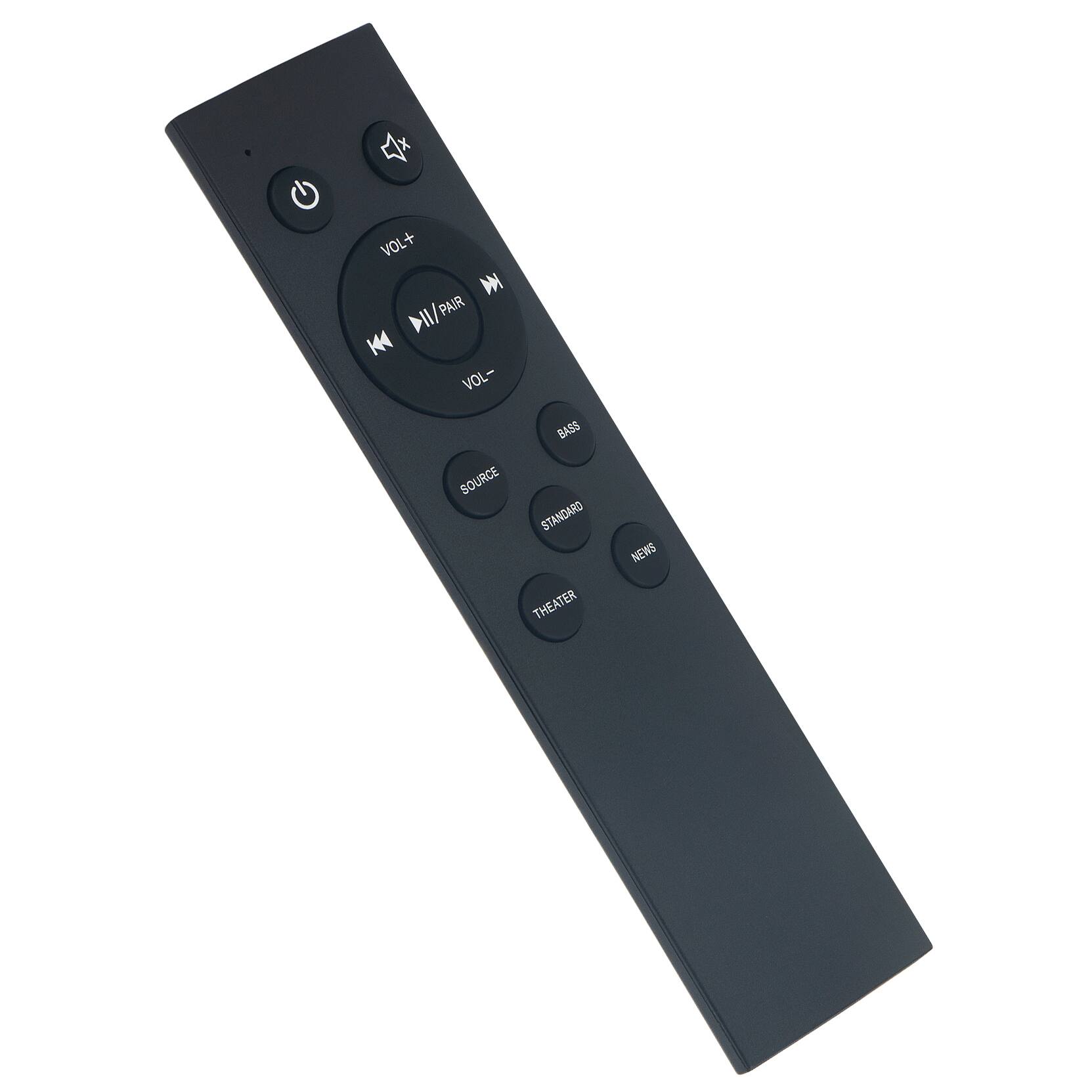 VOL+ PAIR VOL- SOURCE BASS STANDARD THEATER NEWS