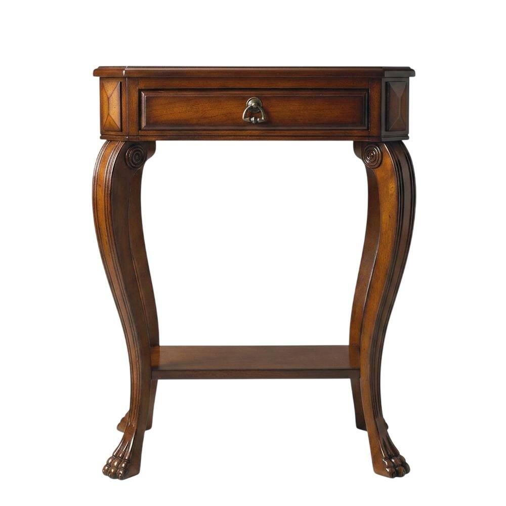 Left. Starlight Canyon Home - Traditional Console Table with Drawer for Entryway - Medium Brown.