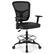 Front. Costway - Drafting Mesh Office Chair with Adjustable Armrests and Foot-Ring - Black.
