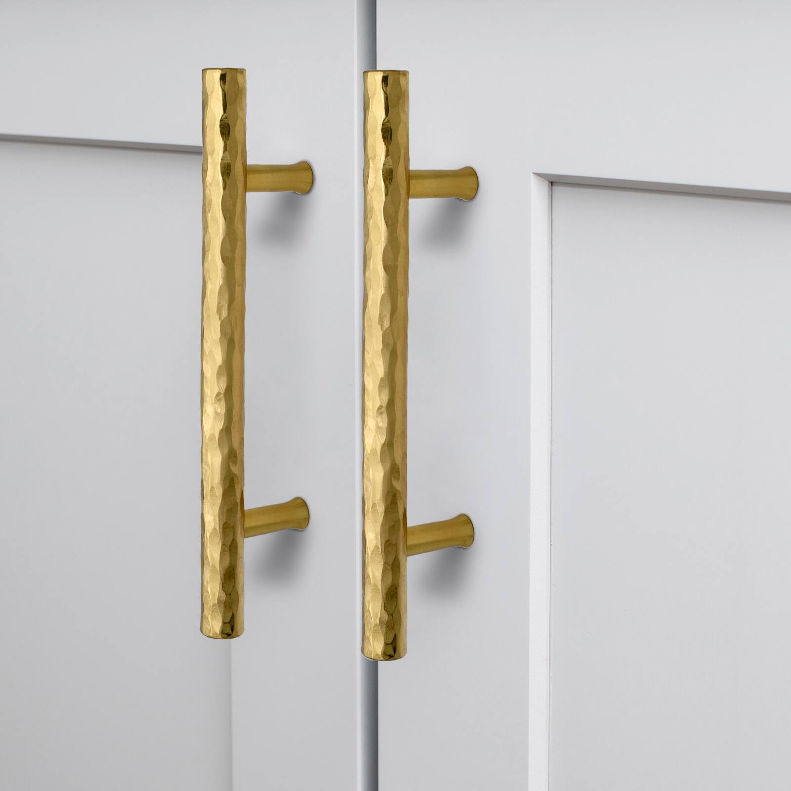 Alt View 2. Akicon - Akicon Solid Brass 3-3/4 Inch Hole Center Kitchen Cabinet Handles Drawer Pulls 5-Pack in Polished Gold - Polished Gold.