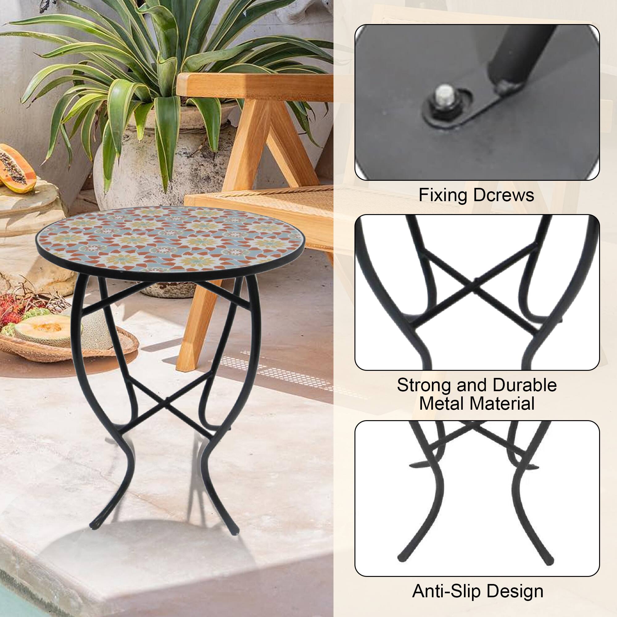 Fixing Dcrews  
Strong and Durable Metal Material  
Anti-Slip Design